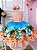 Vestido Infantil Moana Baby Pêssego e Azul Luxo Festa - Imagem 3