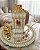 Kit Difusor De Aromas Luxo Bandeja Com Pérolas E Passarinho Dourado - Imagem 5