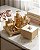 Kit Decorativo Banheiro Dourado Com Bandeja, Saboneteira, Home Spray E Caixa - Imagem 2