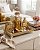 Kit Decorativo Banheiro Dourado Com Bandeja, Saboneteira, Home Spray E Caixa - Imagem 1