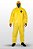 Macacão De Segurança com Capuz cor Amarelo Proteção Química Epi,pinturas etc, Gramatura 60 - Imagem 4
