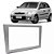 Moldura Painel 2 Din Corsa Meriva Montana Vectra 2002 a 2012 Padrão Japonês Chinês Prata - Imagem 1