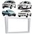 Moldura Painel 2 Din Corsa Meriva Montana Vectra 2002 a 2012 Padrão Japonês Chinês Prata - Imagem 2