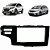 Moldura Painel Honda Fit WR-V 2015-2020 2 Din Black Piano Padrão Chinês - Imagem 1