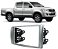 Moldura Painel Toyota Hilux 2012 2013 2014 2015 2016 2 Din Prata Multimidia Dvd Padrão Japonês Chinês - Imagem 2