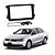 Moldura Painel Jetta Passat 2007 A 2016 Tiguan 2009 A 2016 Gol G7 Fox 2016 A 2018 Amarok 2012 A 2016 2 Din Preto - Imagem 1