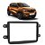 Moldura Painel Kwid Captur 17 A 21 Duster Oroch 12 A 16 Sandero Logan 2012 A 2021 2 Din Preto Padrão japonês Chinês - Imagem 1