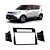 Moldura Painel 1 e 2 Kia Din Soul 2012 2013 2014 Preto Multimidia Dvd Padrão Japonês - Imagem 2
