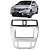 Moldura 2 Din Honda City 2009-2014 Ar Digital Preto/Prata Padrão Japonês/Chinês - Imagem 1