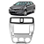 Moldura 2 Din Honda City 2009-2014 Ar Digital Preto/Prata Padrão Japonês/Chinês - Imagem 2