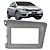 Moldura Painel Honda Civic 2012-2016 2 Din Cinza Padrão Japonês Chinês - Imagem 1