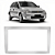 Moldura Painel 2 Din Corsa Meriva Montana Vectra 2002 a 2012 Padrão Japonês Chinês Prata - Imagem 12