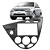 Moldura Painel 2 Din Ford Focus 2006-2008 Preto Multimídia DVD Padrão Japonês Chinês - Imagem 9