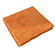 Toalha de Microfibra Super Macia Coral Fleece 40x40cm 450Gsm Laranja Sem Borda - Imagem 1