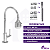 Torneira Gourmet Flexível Bancada Luxo 1/4v COD-1150-8 - Imagem 3