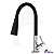Torneira Para Cozinha De Bancada Mesa Pia Flexível Área Gourmet Preta 1/4 De Volta - Imagem 1