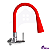 Torneira De Cozinha Flexível Silicone Parede 2 Jatos Luxo Vermelha 1/4 De Volta - Imagem 7