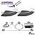 Kit Acessórios Banheiro inox 5 peças + 2 Porta Shampoo Canto Vidro Fumê - Imagem 1