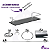 Kit Acessórios Banheiro inox 5 peças + 1 Porta Shampoo Reto Fumê - Imagem 1