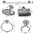 Kit banheiro completo 1 kit banheiro + 2 porta shampo canto + 1 ducha higienica cod213 - Imagem 2