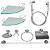 Kit banheiro completo 1 kit banheiro + 2 porta shampo canto + 1 ducha higienica cod213 - Imagem 1