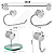 Kit Acessórios Para Banheiro 5 Peças Aço Inox Luxo cod01 - Imagem 2