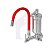 Torneira Cozinha Com Filtro Parede Gourmet Tubo Colorido Flexível Vermelha COD-1151-8 - Imagem 2