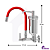 Torneira De Cozinha Com Filtro Parede Slim Flexível Vermelha 1/4 De Volta - Imagem 3