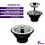 Válvula Pia Americana Aço Inox 3" 1/2  COD-243 - Imagem 3