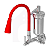 Torneira Cozinha Com filtro Parede Tubo Cone Colorido Vermelho Flexível Gourmet COD-1160-7 - Imagem 1