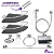 Kit Acessórios Banheiro inox 5 peças + 2 Porta Shampoo Canto Vidro Fumê + 1 Ducha Higiênica cod 315 - Imagem 1