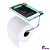 Papeleira Porta Papel Higiênico Com Prateleira Vidro Para Celular ou Decoração - Imagem 8