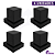 Kit 04 Acabamento Quadrado ABS Para Registro 1/2, 3/4 Preto - Imagem 1