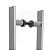 Puxador Duplo Alumínio 50 Cm Porta Pivotante ou Madeira ou Vidro Chato - Imagem 4
