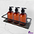 Kit Acessório Para Banheiro Aço Inox 6 Peças Com Porta Shampoo Vidro Retangular PRETO FOSCO - Imagem 7
