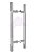 Puxador Duplo Aluminio Porta Pivotante ou Madeira ou Vidro Tubular - Imagem 1