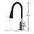 Torneira Cozinha Gourmet Quadrada Bancada Flexível Preta Duplo Jato COD-1070-7 - Imagem 3
