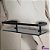 Porta Shampoo Retangular Luxo Black Reto Preto - Imagem 5