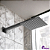Ducha Quadrada Chuveiro Preto Fosco Inox 20x20 com Braço Quadrado de 40CM - Imagem 2