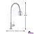 Torneira Gourmet de Cozinha Bancada Flexível 1/4 de Volta Cromada ABS COD-3027-8 - Imagem 5