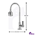 Torneira Para Cozinha Bancada Meta Inox Flexível Cromada 2 Jatos 1/4 De Volta - Imagem 3
