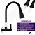 Torneira Parede Gourmet de Cozinha ABS Flexível Cone Preta 1/4v COD-3002-7 - Imagem 3