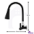 Torneira De Cozinha Parede ABS Flexível Cone Preta 1/4v 2 Jatos - Imagem 2