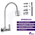 Torneira Gourmet de Cozinha Parede Flexível 1/4 de Volta Cromada ABS COD-3029-7 - Imagem 3