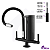 Torneira De Cozinha Filtro Bancada Slim Flexível ABS Preta Pia Mesa 1/4 De Volta - Imagem 6