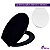 Assento Sanitário PREMIUM Universal Tampa Privada Banheiro Branco ou Preto Tampa Vaso Universal - Imagem 6