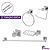 Kit de Acessórios para Banheiro Metal Inox ALTO PADRAO Qualidade KIT LUXUOSO - Imagem 5