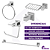 Kit de Acessórios para Banheiro Metal Inox ALTO PADRAO Qualidade KIT LUXUOSO - Imagem 6