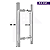 Puxador Para Porta Alumínio Tubular Escovado Tamanho 40 cm COD-116-40 - Imagem 2