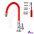 Torneira De Cozinha Bancada Flexível Slim Silicone Vermelha - Imagem 4